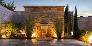 Steinmauer, Beleuchtung,